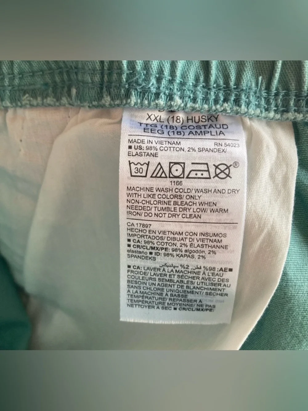 Old Navy Teal Green Palm-Print Drawstring Shorts